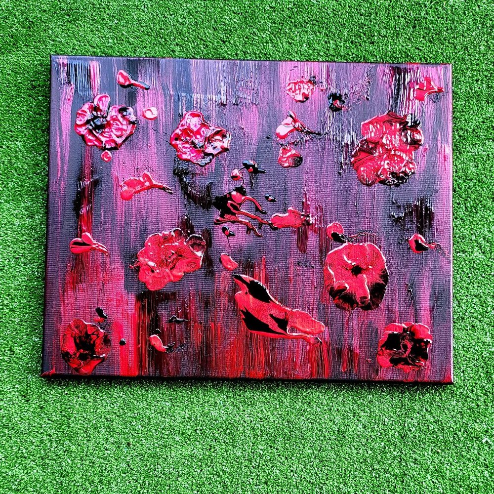 Air Blower Acrylic Pouring Painting